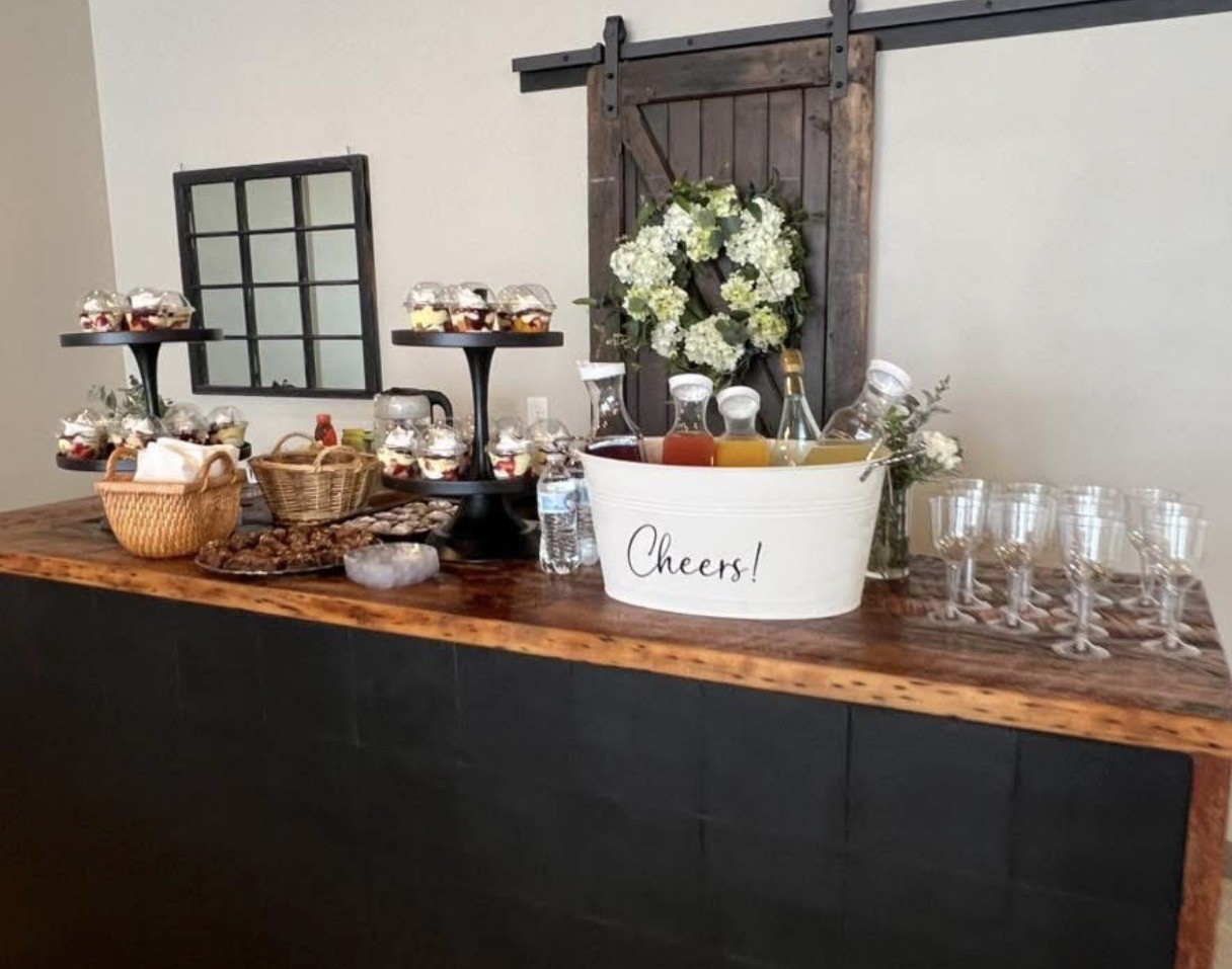 Refreshments arranged inside The Gathering Olean